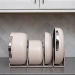 NWOT Caraway Cream/Grey Magnetic cookware storage: 4 sizes